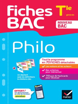 cover image of Fiches bac Philo Tle--Bac 2024